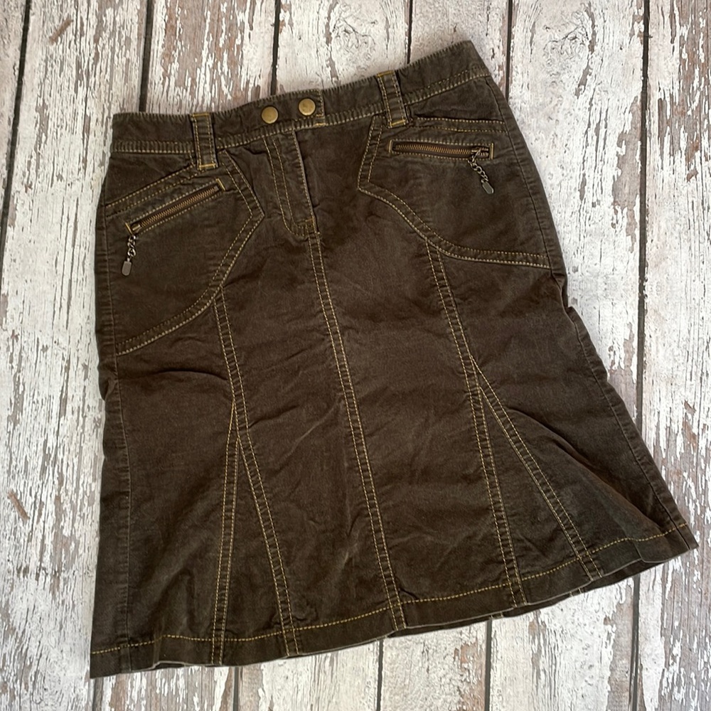 Brown Skirt Dark Academia